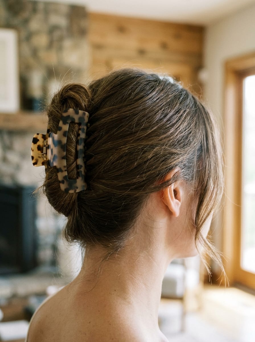 French Twist mit Claw Clip - Claw Clip Frisur